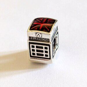 Pandora Retired Authentic London Calling Call Box Charm